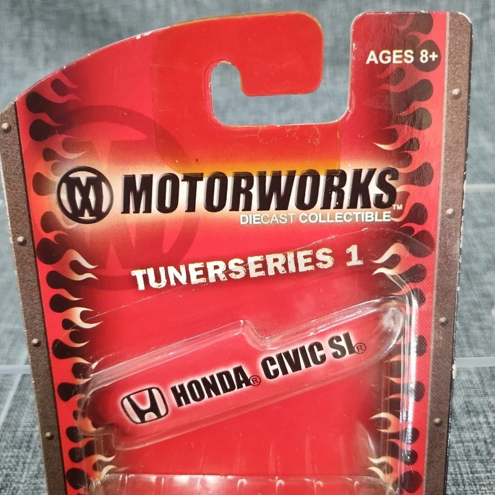 LOT OF 2 Motorworks Diecast Tuner Series 1 Honda Civic Si Yellow & Orange NIB